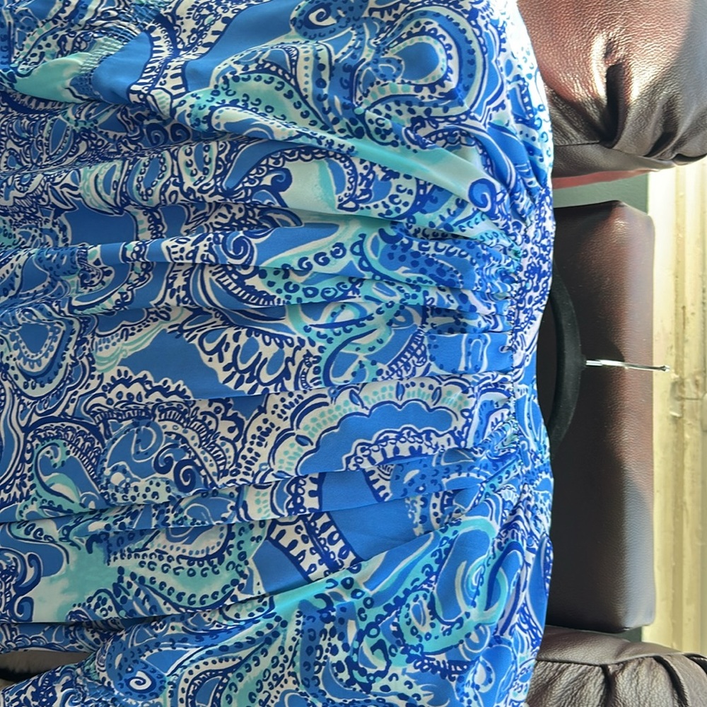 Lilly Pulitzer Women’s Long Sleeve blouse Blue & White-Size Small- Worn Once - Picture 5 of 8